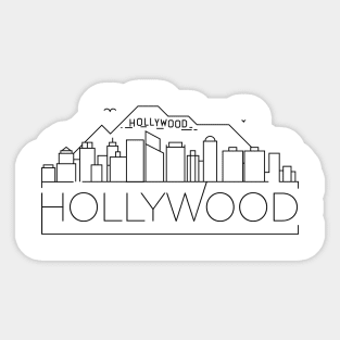 Hollywood Minimal Skyline Sticker